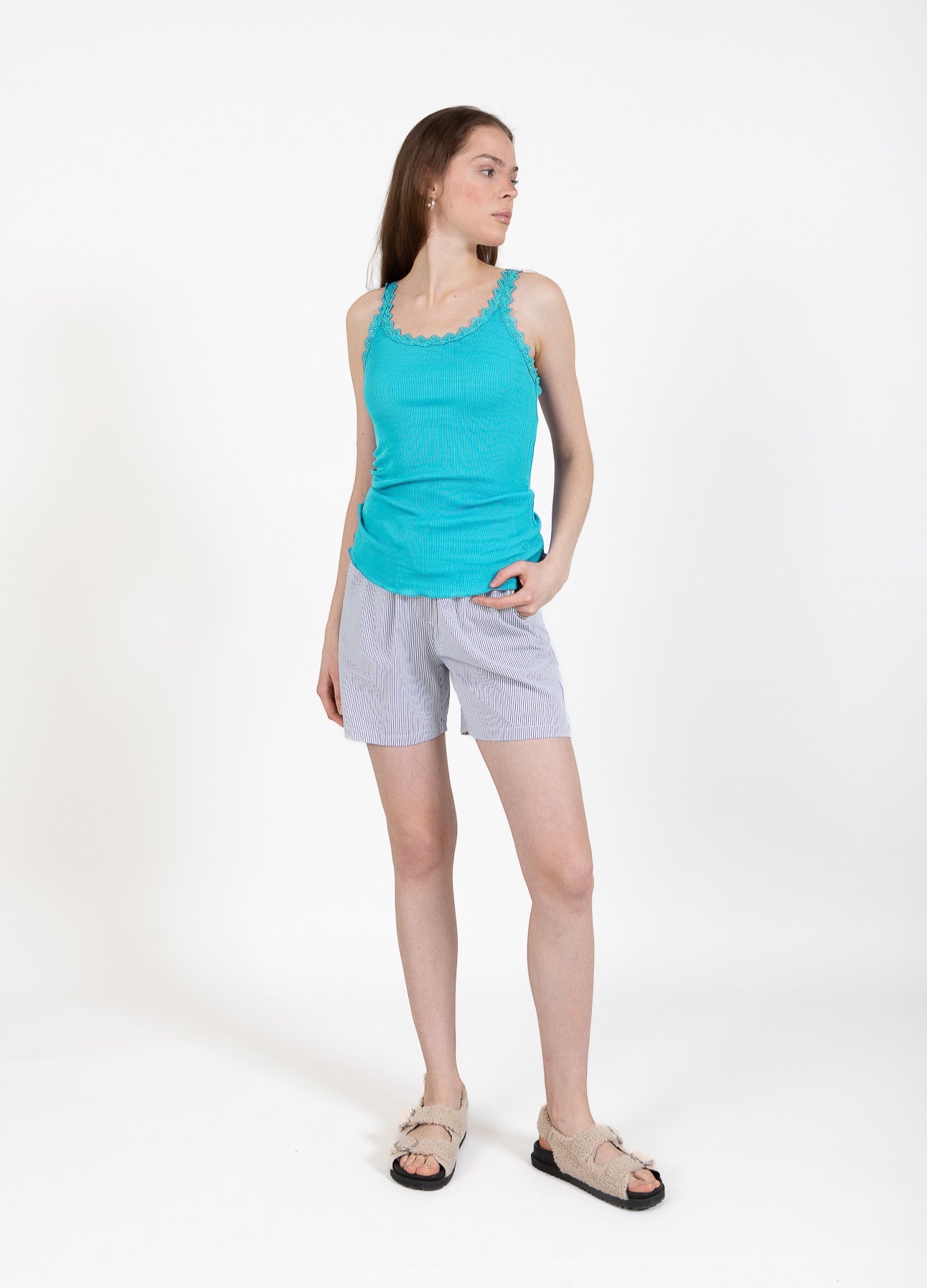 CC Heart CC HEART SIDEN-TOP MED SPETS Top - Short sleeve Aqua blue - 585