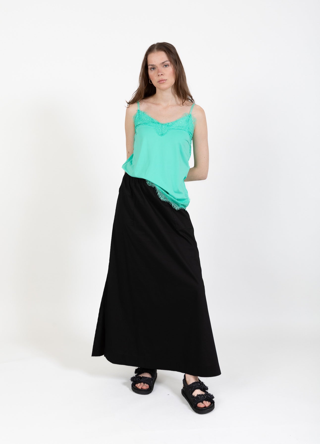 CC Heart CC HEART SPITZENTOP Top - Short sleeve Clover green - 408