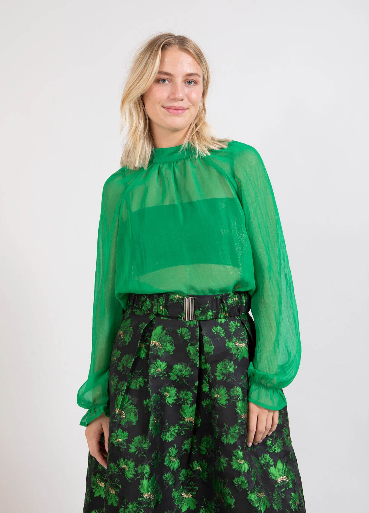 Coster Copenhagen  CHIFFONG BLUS Shirt/Blouse Metallic green - 490