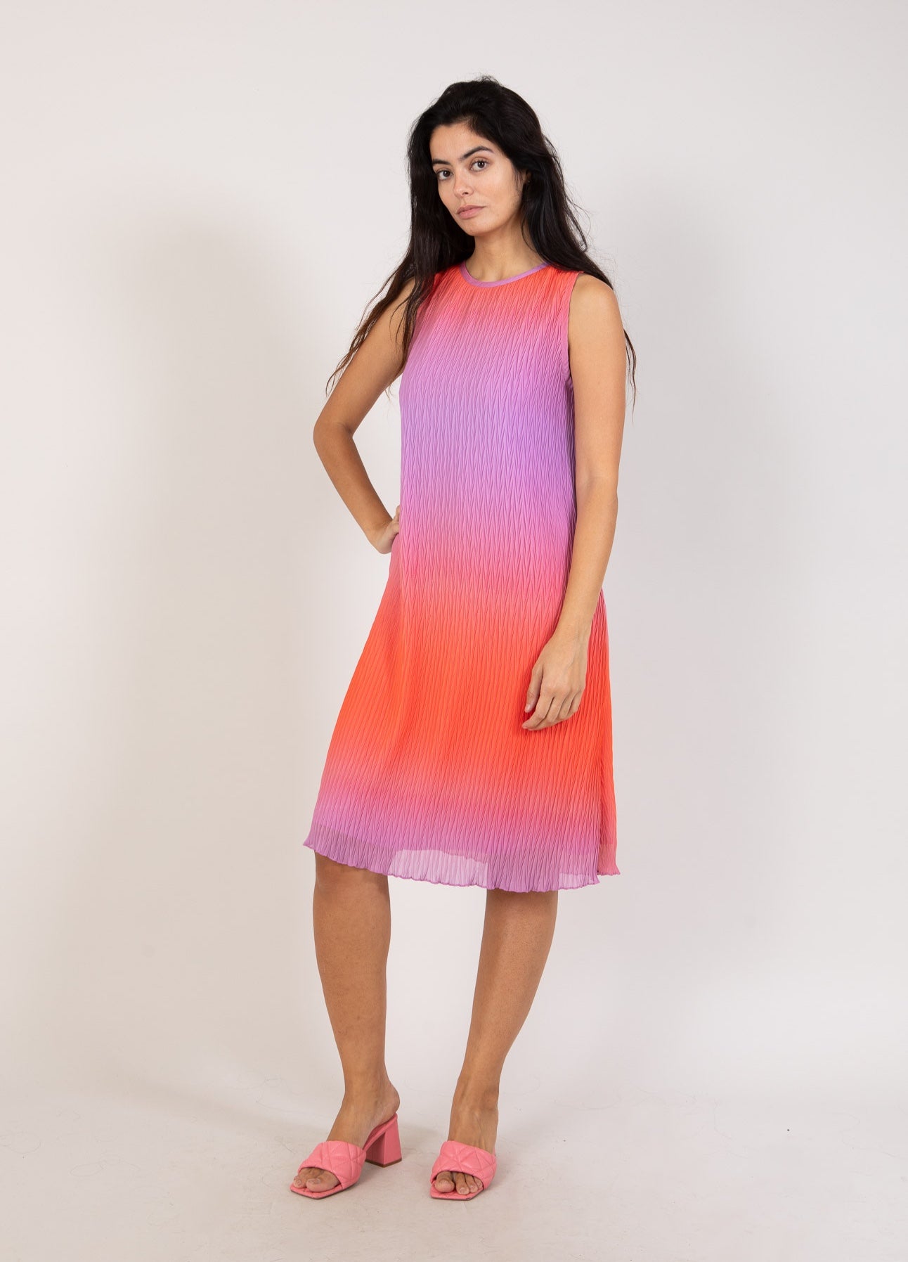 Coster Copenhagen PLISSÉ KLÄNNING I DIP DYE Dress Two Color Plisse - 911