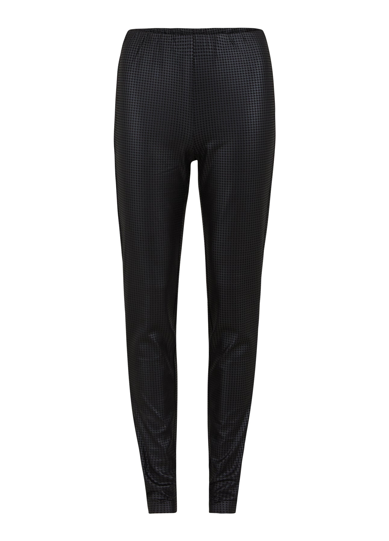 Coster Copenhagen   SCUBA LEGGINGS - MYNTE PASSFORM Pants Black houndtooth print - 189