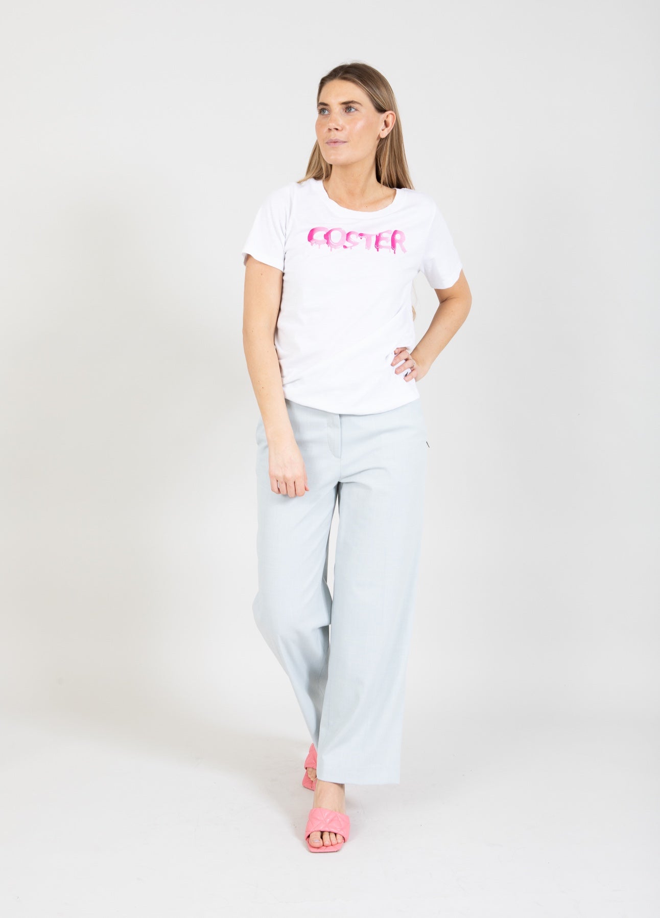 Coster Copenhagen T-SHIRT MED GRAFITTILOGO T-Shirt White - 200