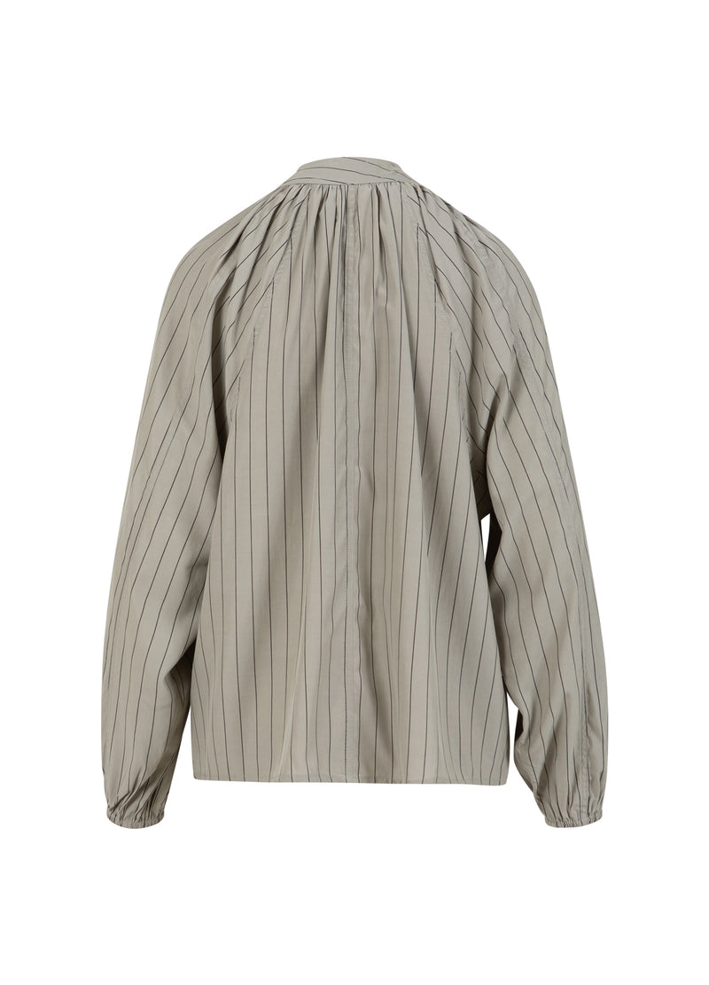 Coster Copenhagen ASYMMETRISK SKJORTA Shirt/Blouse Dusty green/black stripes - 477