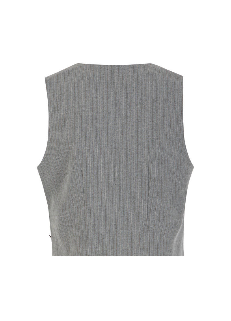Coster Copenhagen ASYMMETRISK VÄST Vest Mist grey pin stripe - 175