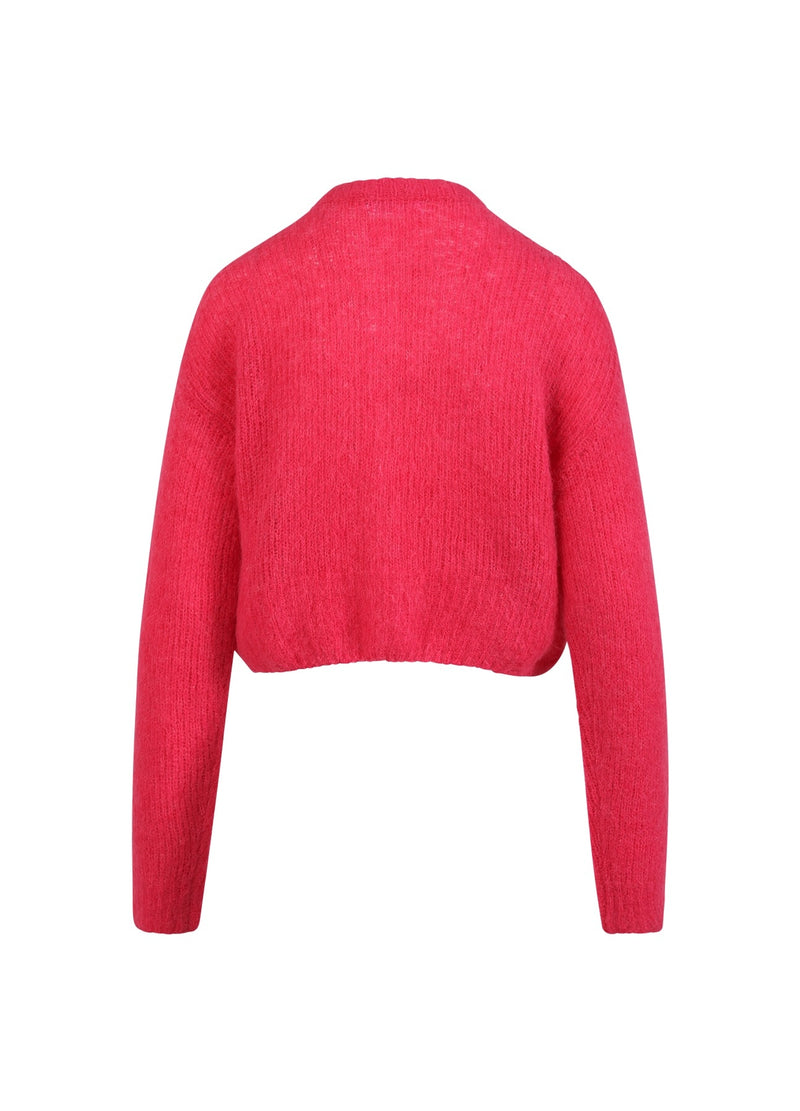 Coster Copenhagen AVKORTAD STICKAD KOFTA Knitwear Bright pink - 663