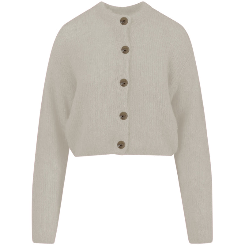 Coster Copenhagen AVKORTAD STICKAD KOFTA Knitwear Creme - 241