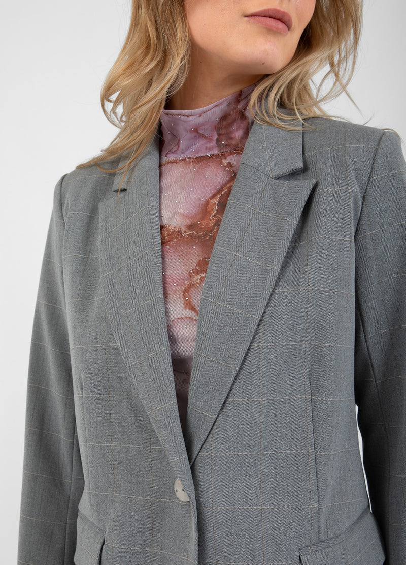 Coster Copenhagen AVSLAPPNAD BLAZER Blazer Light grey check - 160