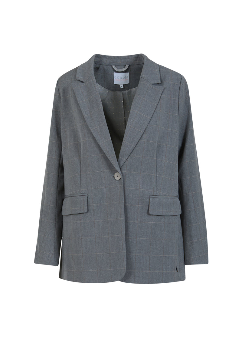 Coster Copenhagen AVSLAPPNAD BLAZER Blazer Light grey check - 160