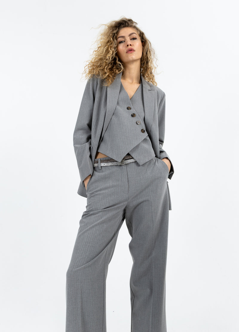 Coster Copenhagen AVSLAPPNAD BLAZER Blazer Mist grey pin stripe - 175