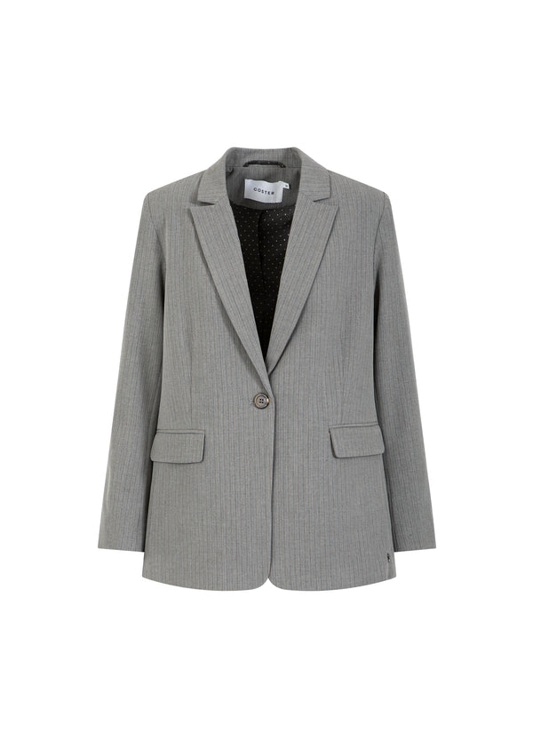 Coster Copenhagen AVSLAPPNAD BLAZER Blazer Mist grey pin stripe - 175