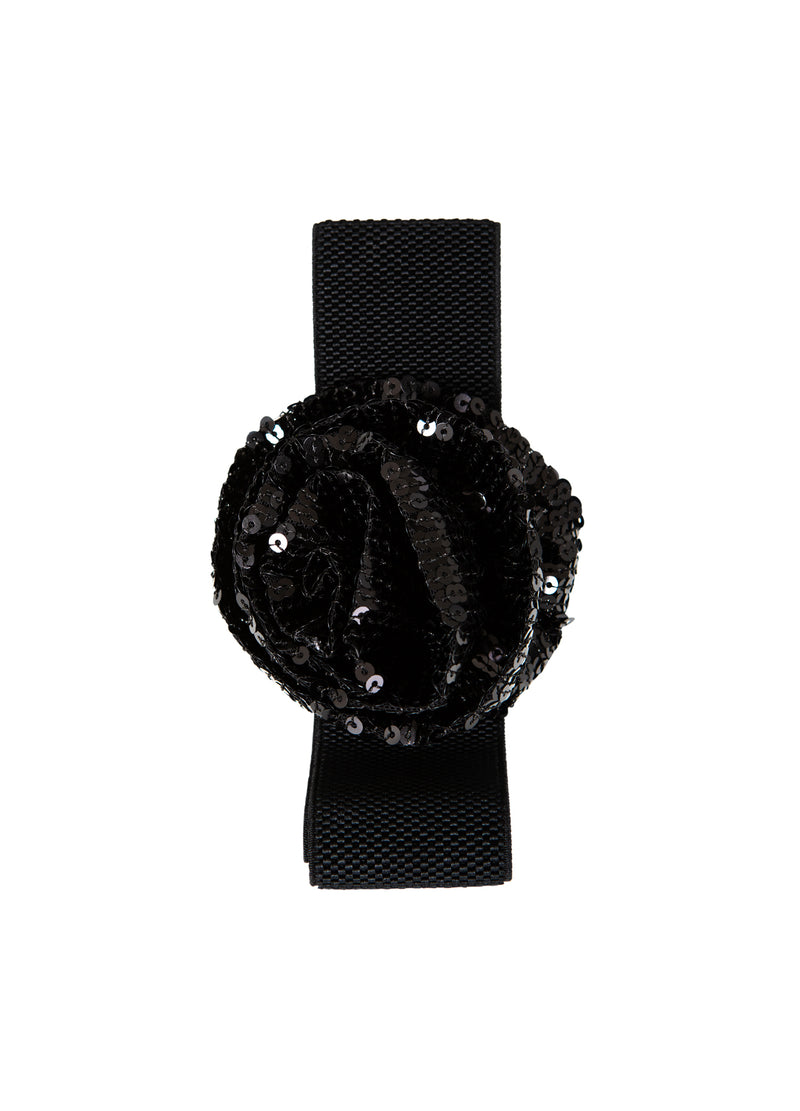 Coster Copenhagen BÄLTE MED PALJETTBLÄOMMA Accessories Black - 100