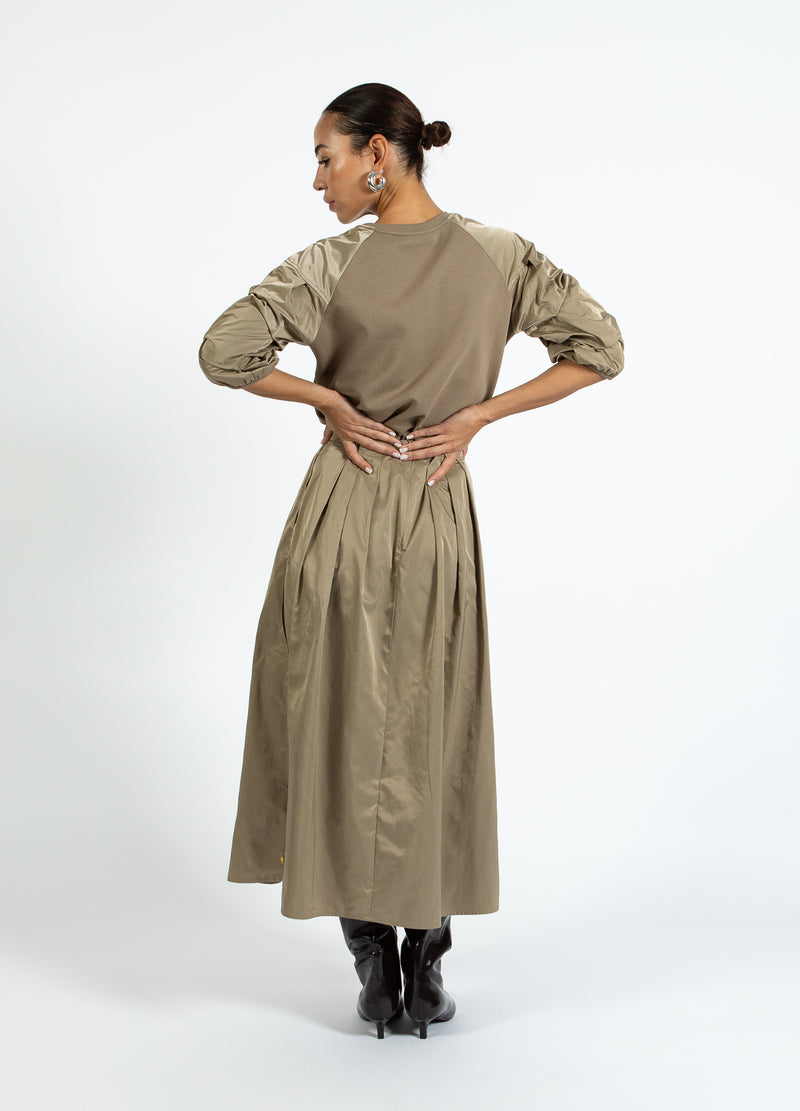 Coster Copenhagen BLOUS MIX MED VOLANGÄRMAR Shirt/Blouse Taupe sand - 393