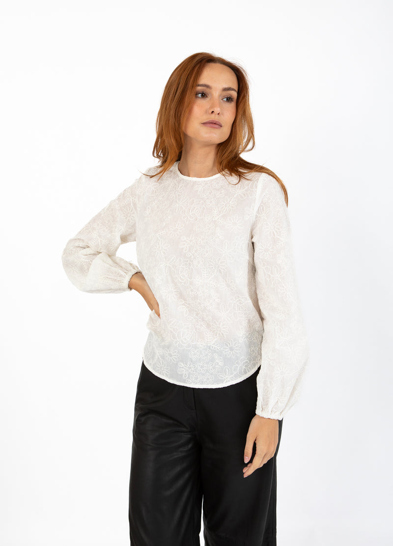 Coster Copenhagen BLUS MED BALLONGÄRMAR Shirt/Blouse White - 200