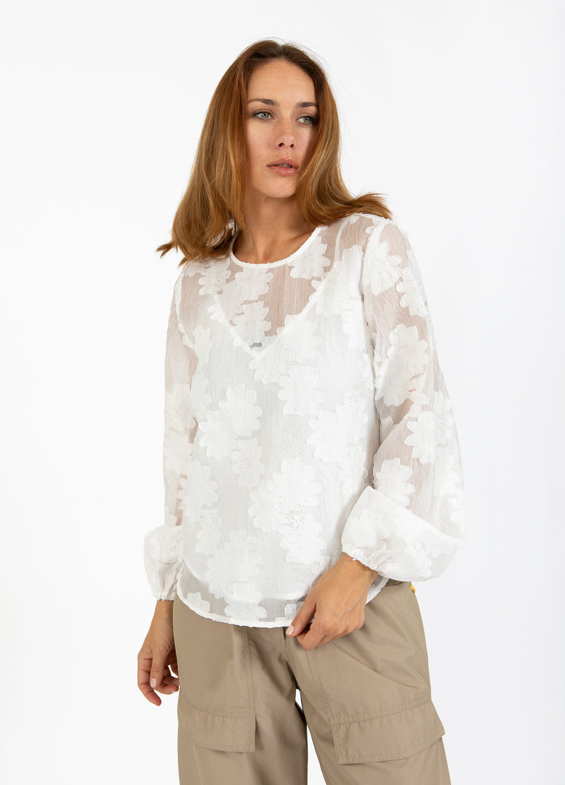 Coster Copenhagen BLUS MED BALLONGÄRMAR Shirt/Blouse White - 200