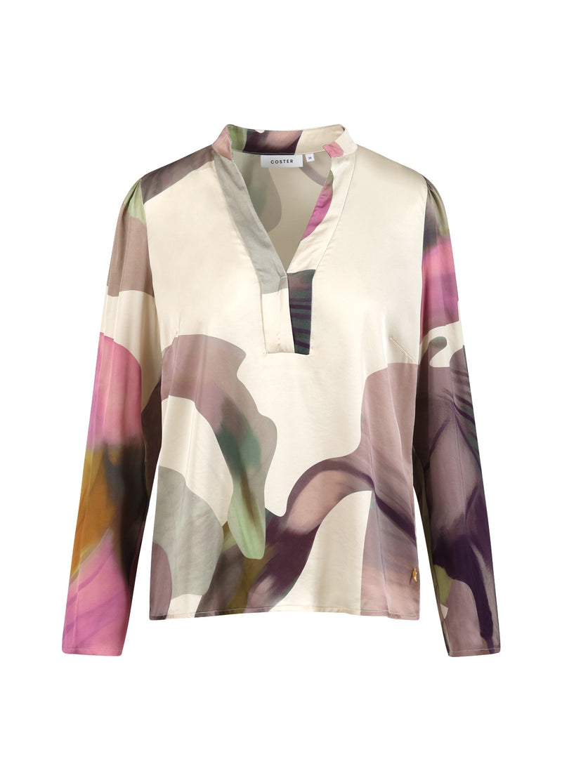 Coster Copenhagen BLUS MED FLYTANDE BLOMMÖNSTER Shirt/Blouse Liquid flower print - 926