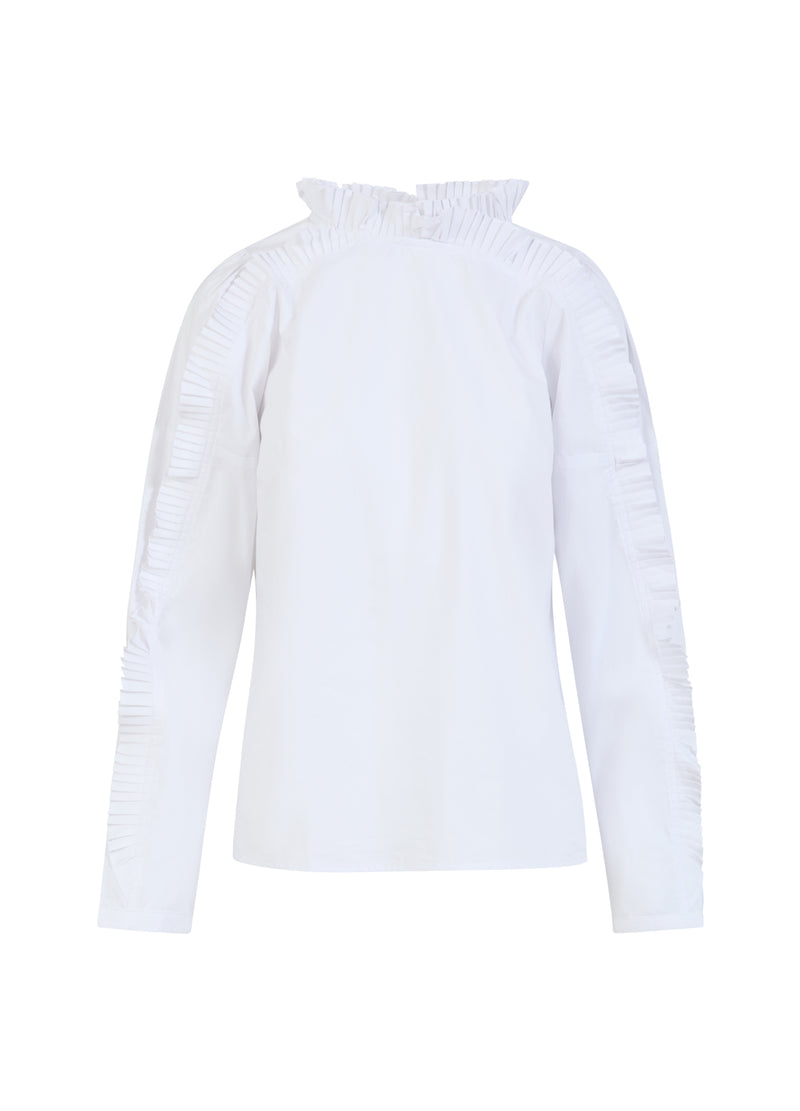 Coster Copenhagen BLUS MED VOLANGER Shirt/Blouse White - 200