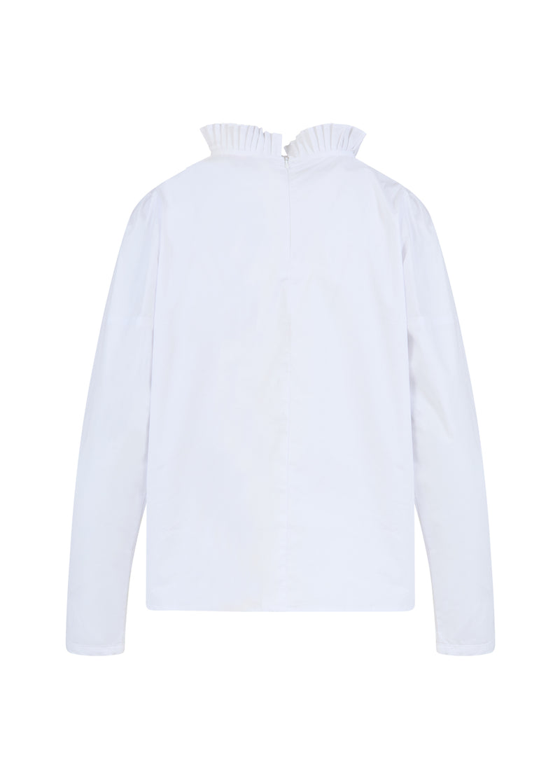 Coster Copenhagen BLUS MED VOLANGER Shirt/Blouse White - 200