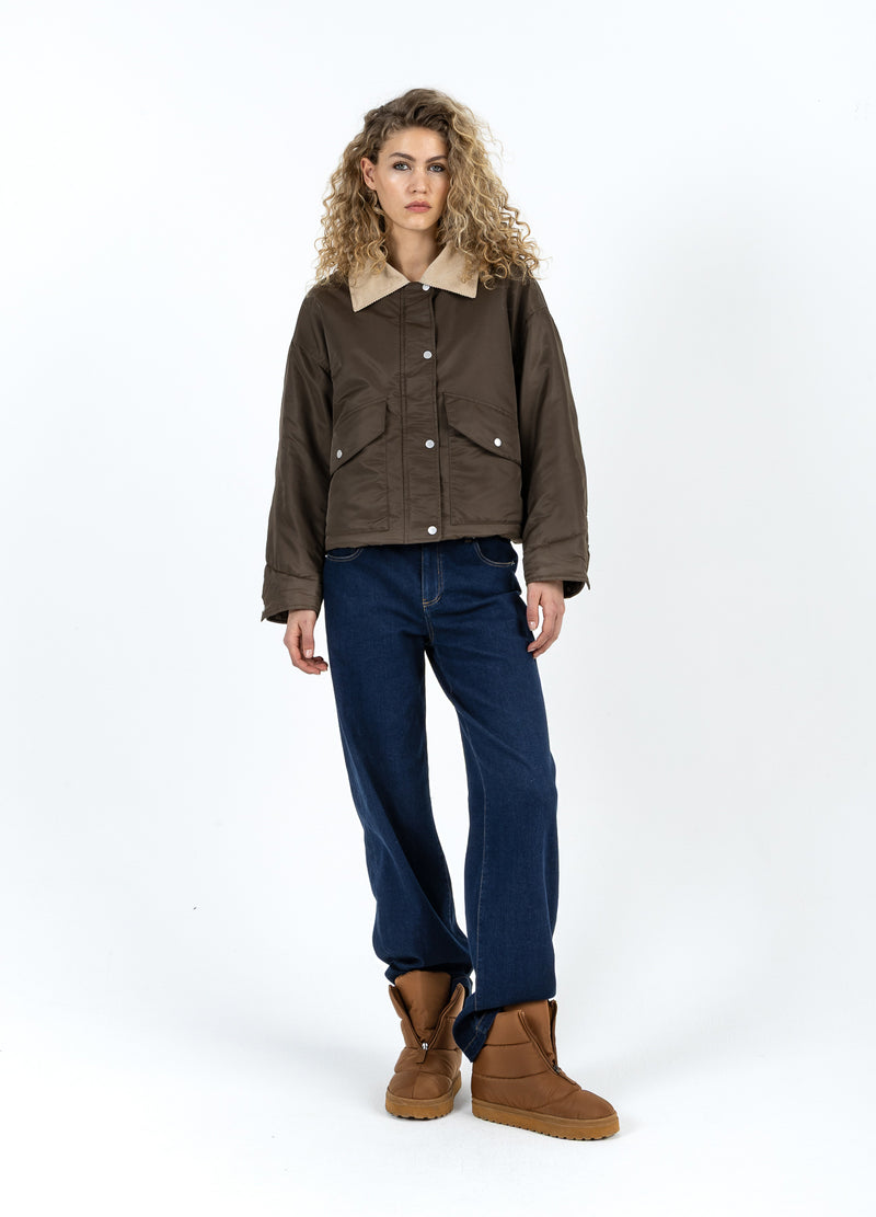 Coster Copenhagen BOMBERJACKA MED PÄLSKRAGE Outerwear Brown - 358