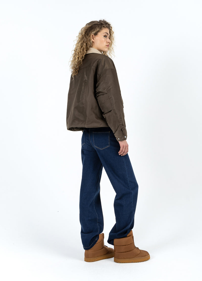Coster Copenhagen BOMBERJACKA MED PÄLSKRAGE Outerwear Brown - 358
