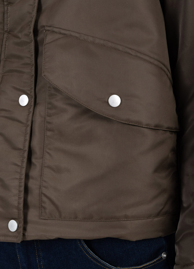 Coster Copenhagen BOMBERJACKA MED PÄLSKRAGE Outerwear Brown - 358
