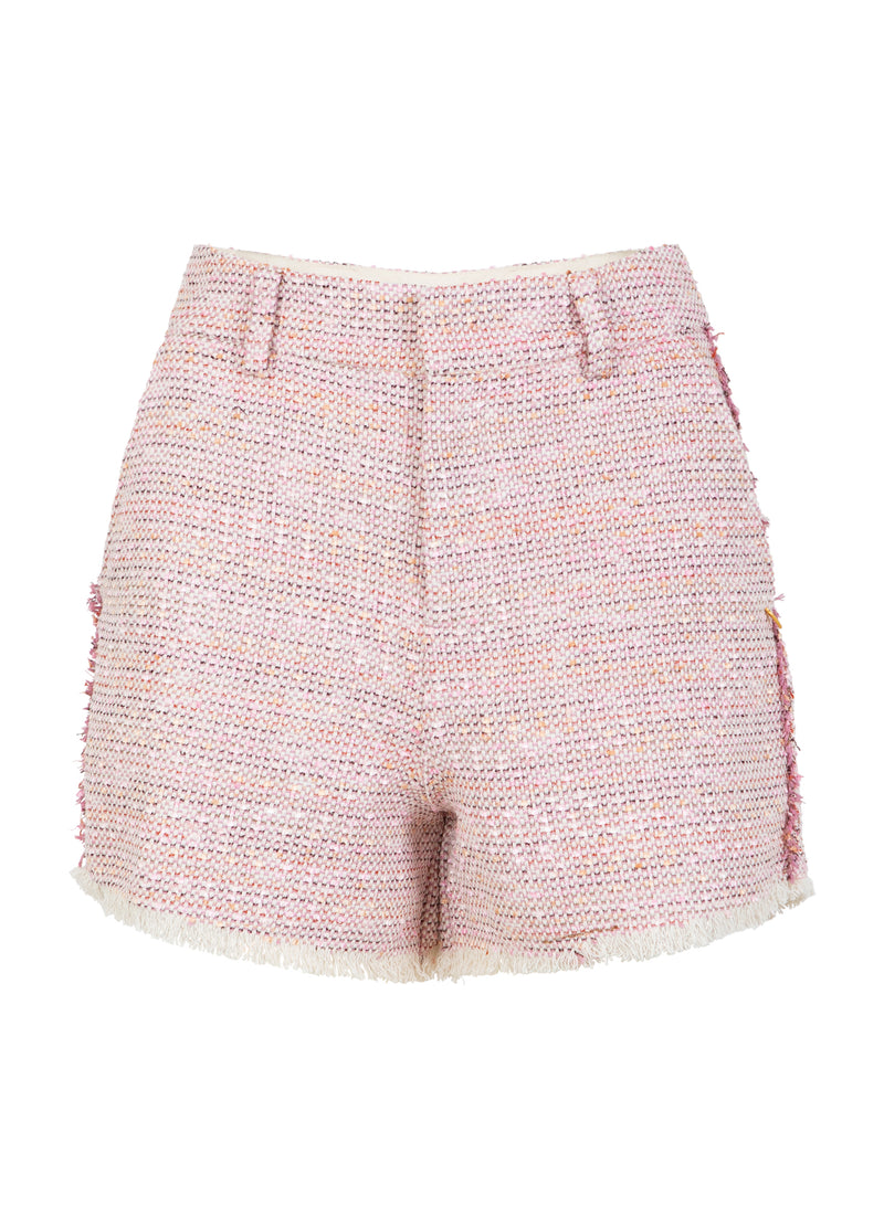 Coster Copenhagen BREDE SHORTS - PETRA FIT Shorts Pearl/pink jaquard - 912