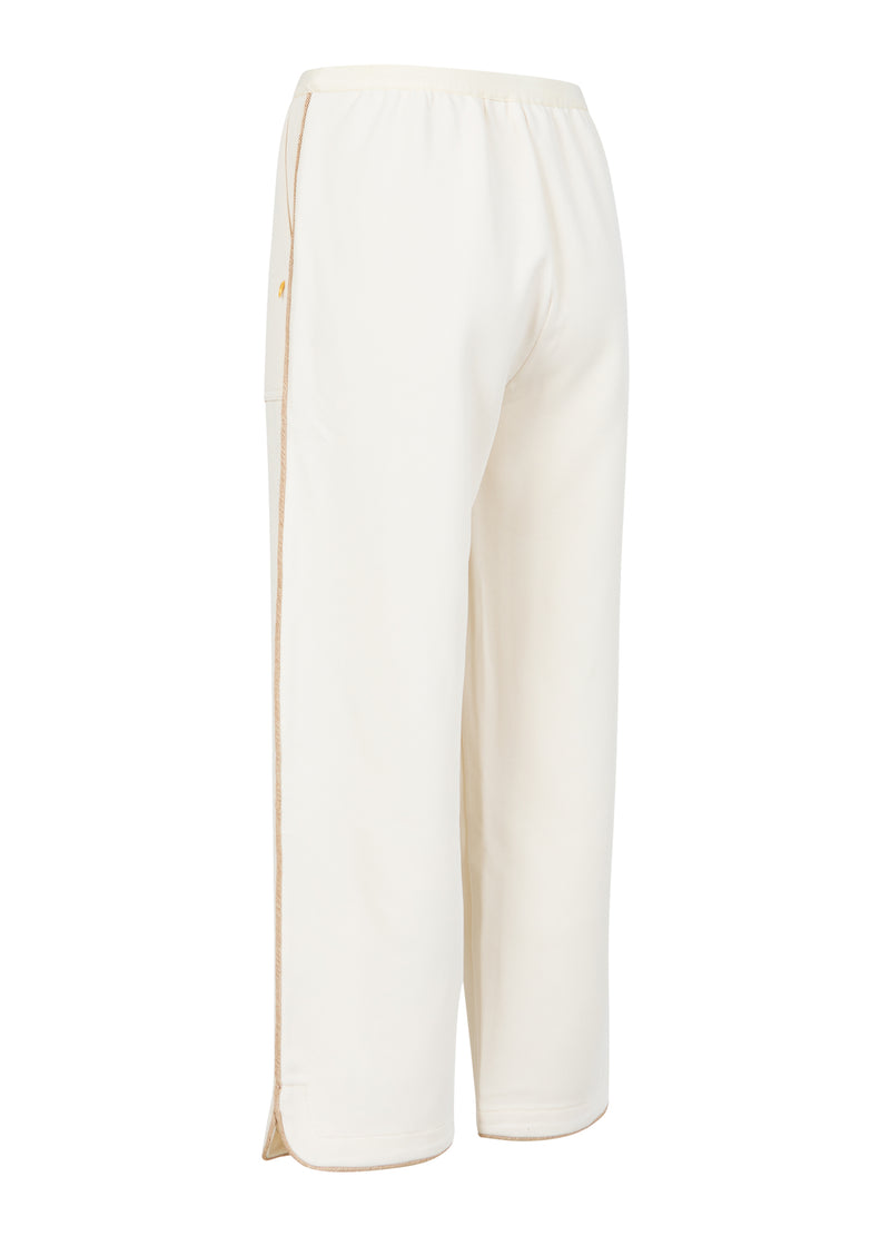 Coster Copenhagen BUKSER MED BREDE BEN - SILLE FIT Pants Off White - 202