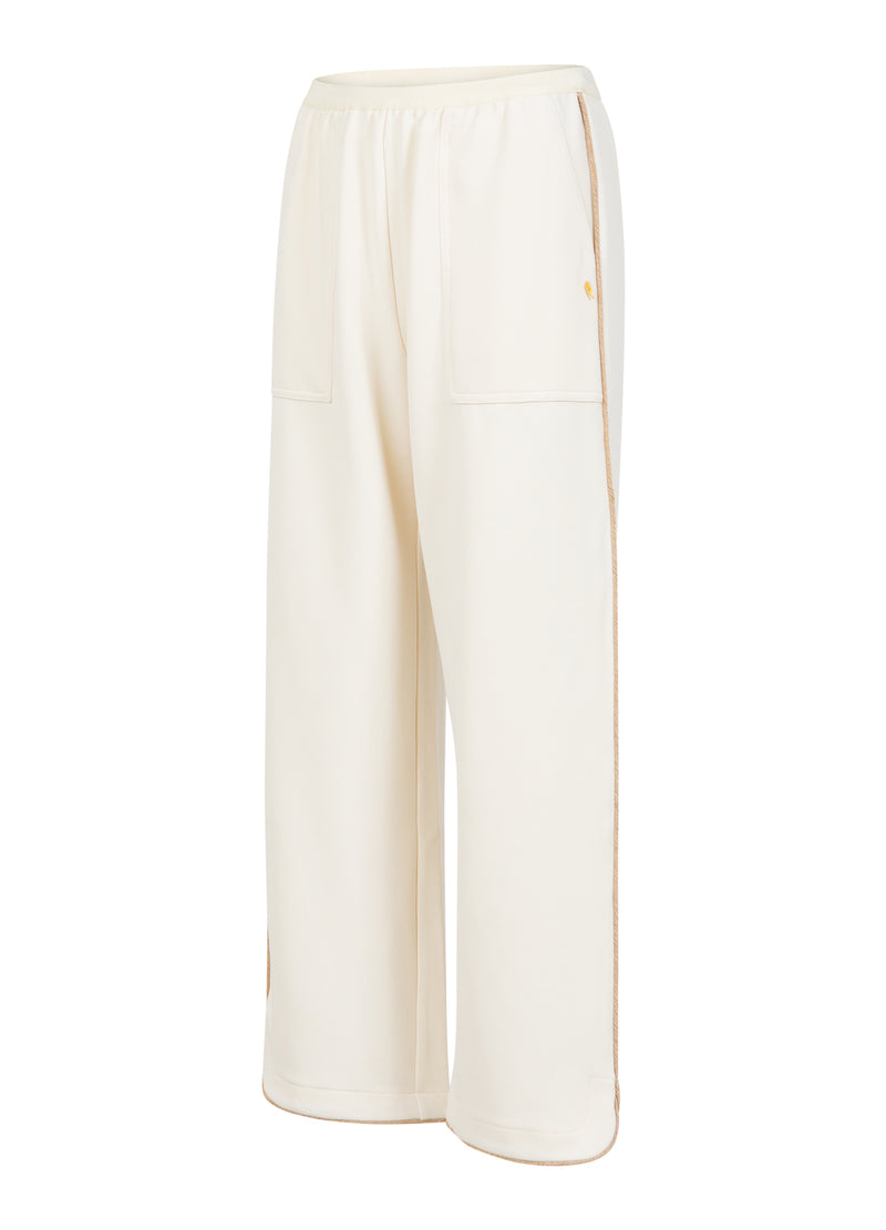 Coster Copenhagen BUKSER MED BREDE BEN - SILLE FIT Pants Off White - 202