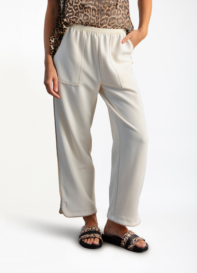 Coster Copenhagen BUKSER MED BREDE BEN - SILLE FIT Pants Off White - 202