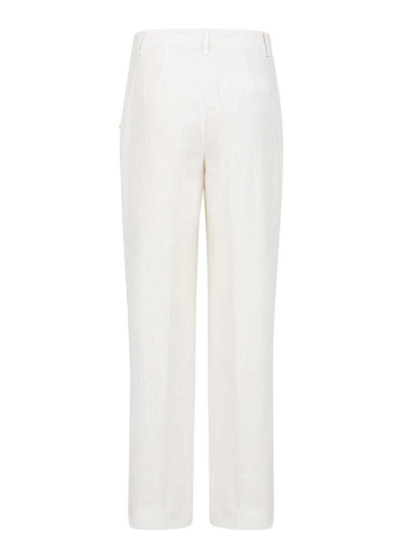 Coster Copenhagen BUKSER MED VIDDE I BENENE - PETRA FIT Pants White - 200