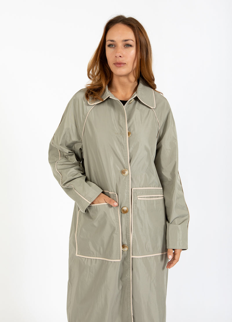 Coster Copenhagen BUNDEN TRENCHCOAT Outerwear Mud army - 359