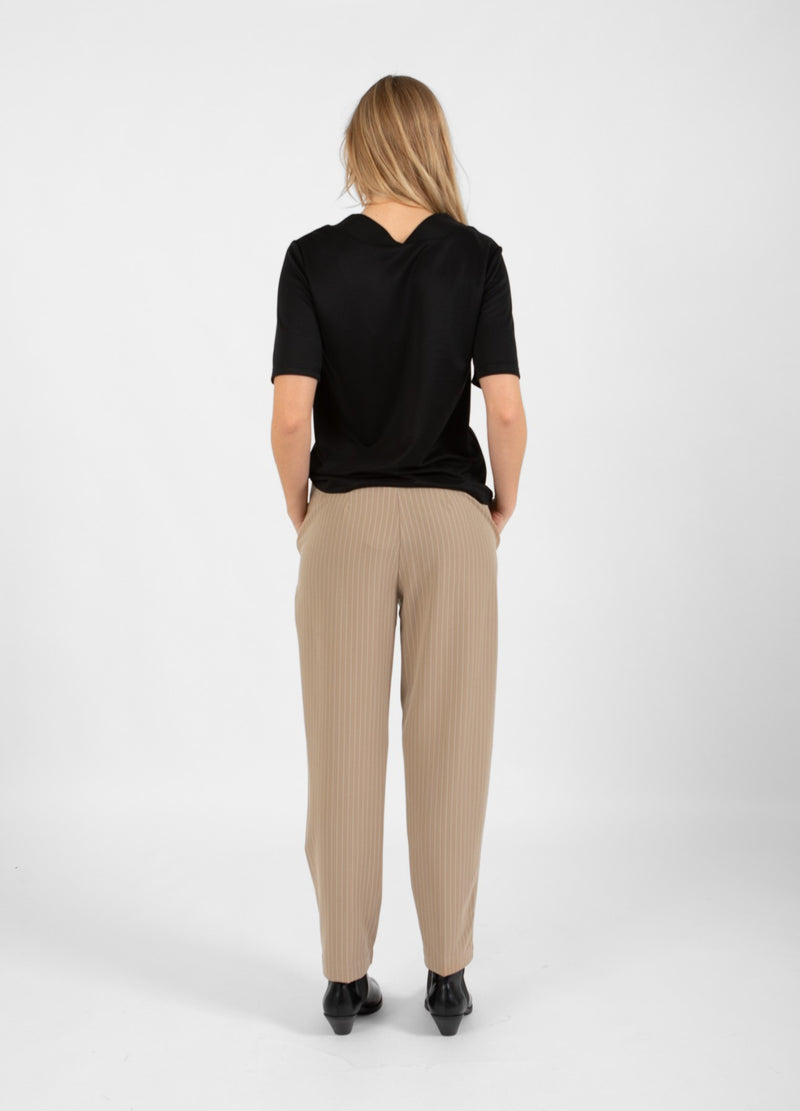 Coster Copenhagen BYXOR - STELLA FIT Pants Sand white stripe - 993