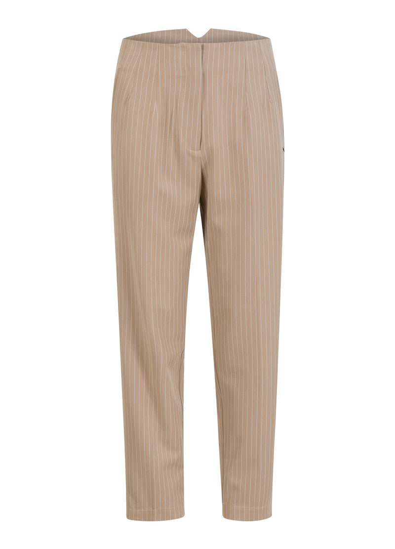 Coster Copenhagen BYXOR - STELLA FIT Pants Sand white stripe - 993