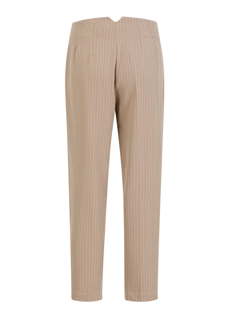 Coster Copenhagen BYXOR - STELLA FIT Pants Sand white stripe - 993