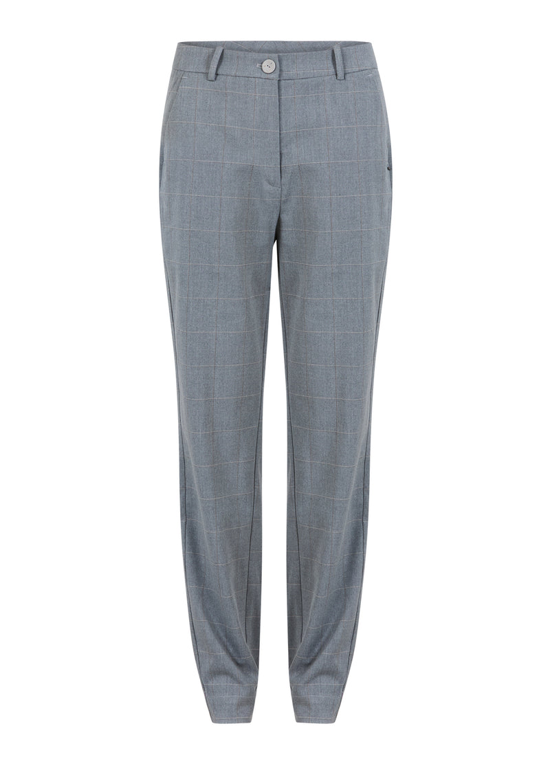 Coster Copenhagen BYXOR - STELLA PASSFORM Pants Light grey check - 160