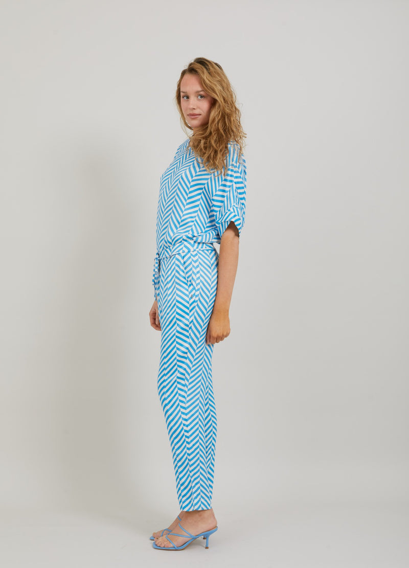 Coster Copenhagen BYXOR M. FISKBENSMÖNSTER - STELLA FIT Pants Heringbone print - 918