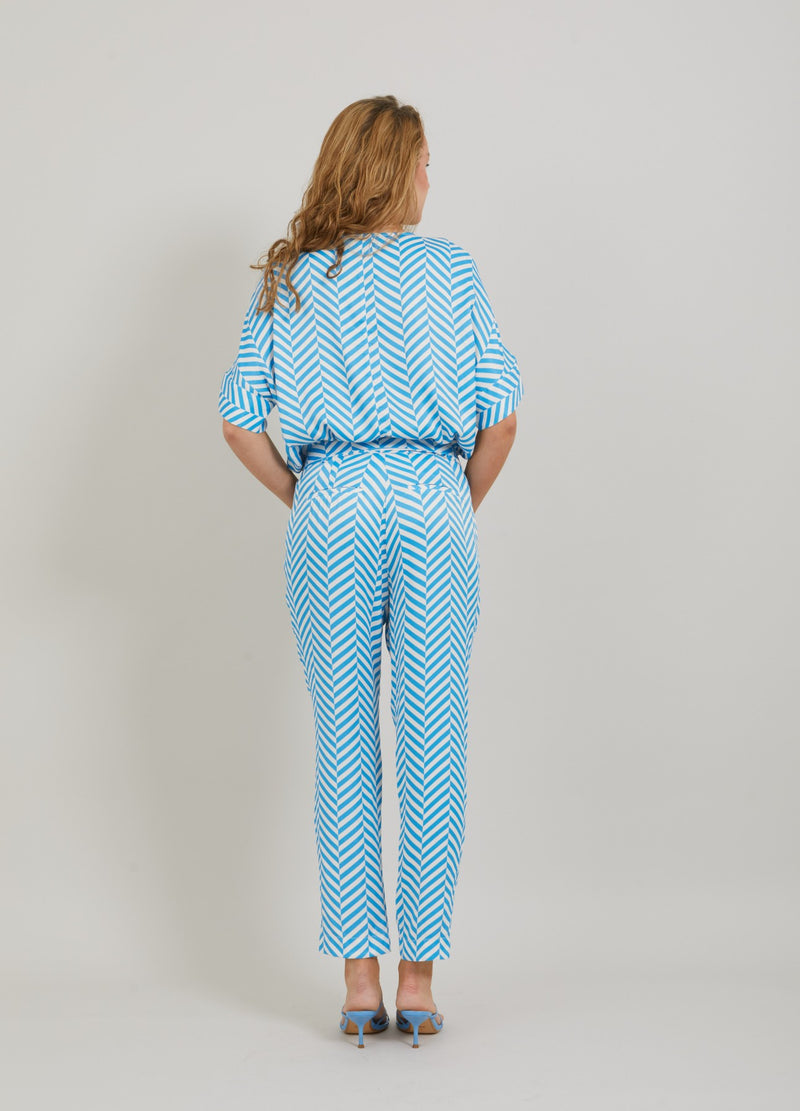 Coster Copenhagen BYXOR M. FISKBENSMÖNSTER - STELLA FIT Pants Heringbone print - 918