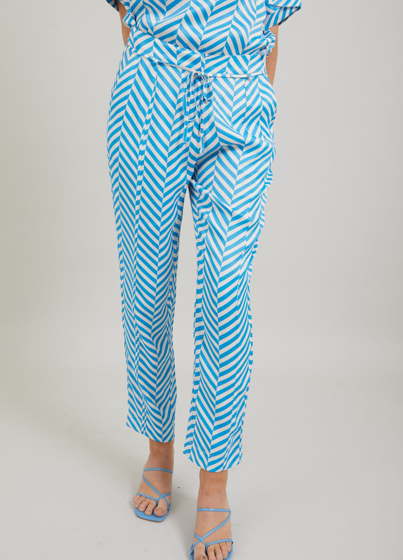 Coster Copenhagen BYXOR M. FISKBENSMÖNSTER - STELLA FIT Pants Heringbone print - 918