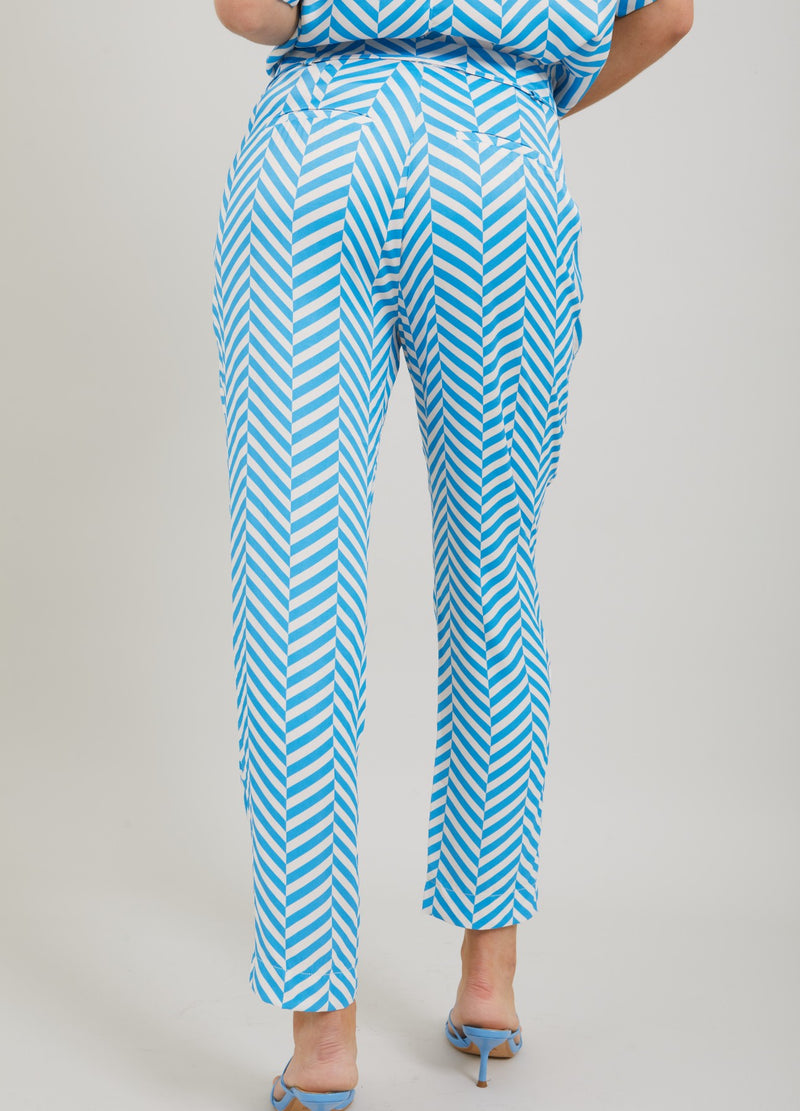 Coster Copenhagen BYXOR M. FISKBENSMÖNSTER - STELLA FIT Pants Heringbone print - 918
