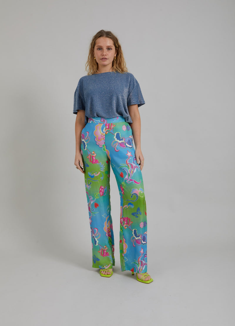 Coster Copenhagen  BYXOR M. GAME ON-TRYCK - SILLE-PASSFORM Pants Game on print - 901