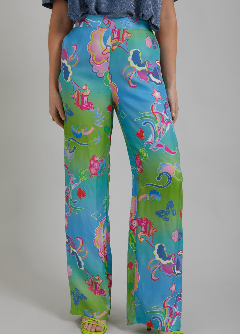 Coster Copenhagen  BYXOR M. GAME ON-TRYCK - SILLE-PASSFORM Pants Game on print - 901