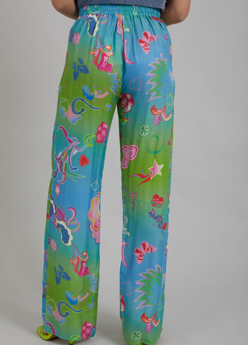 Coster Copenhagen  BYXOR M. GAME ON-TRYCK - SILLE-PASSFORM Pants Game on print - 901