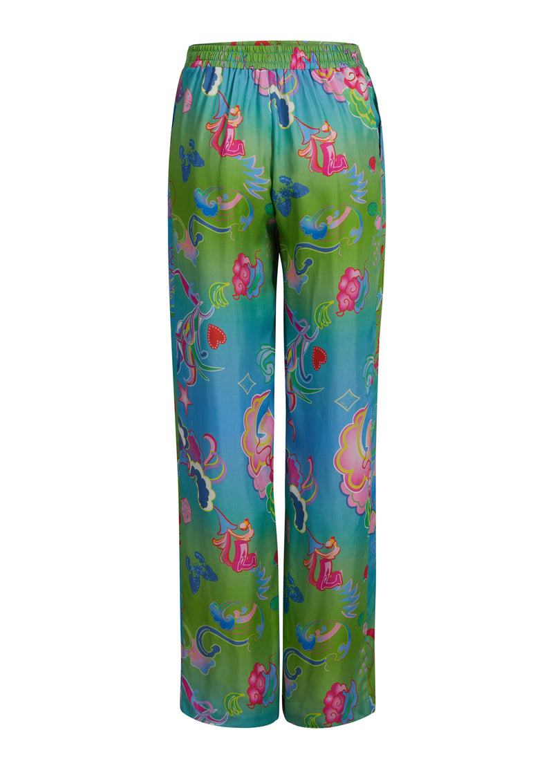 Coster Copenhagen  BYXOR M. GAME ON-TRYCK - SILLE-PASSFORM Pants Game on print - 901