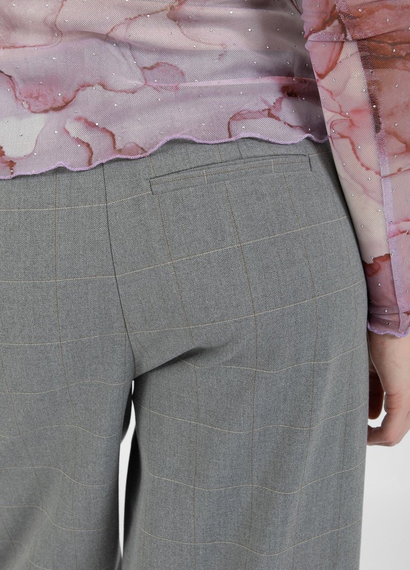 Coster Copenhagen BYXOR MED BREDA BEN - PETRA PASSFORM Pants Light grey check - 160