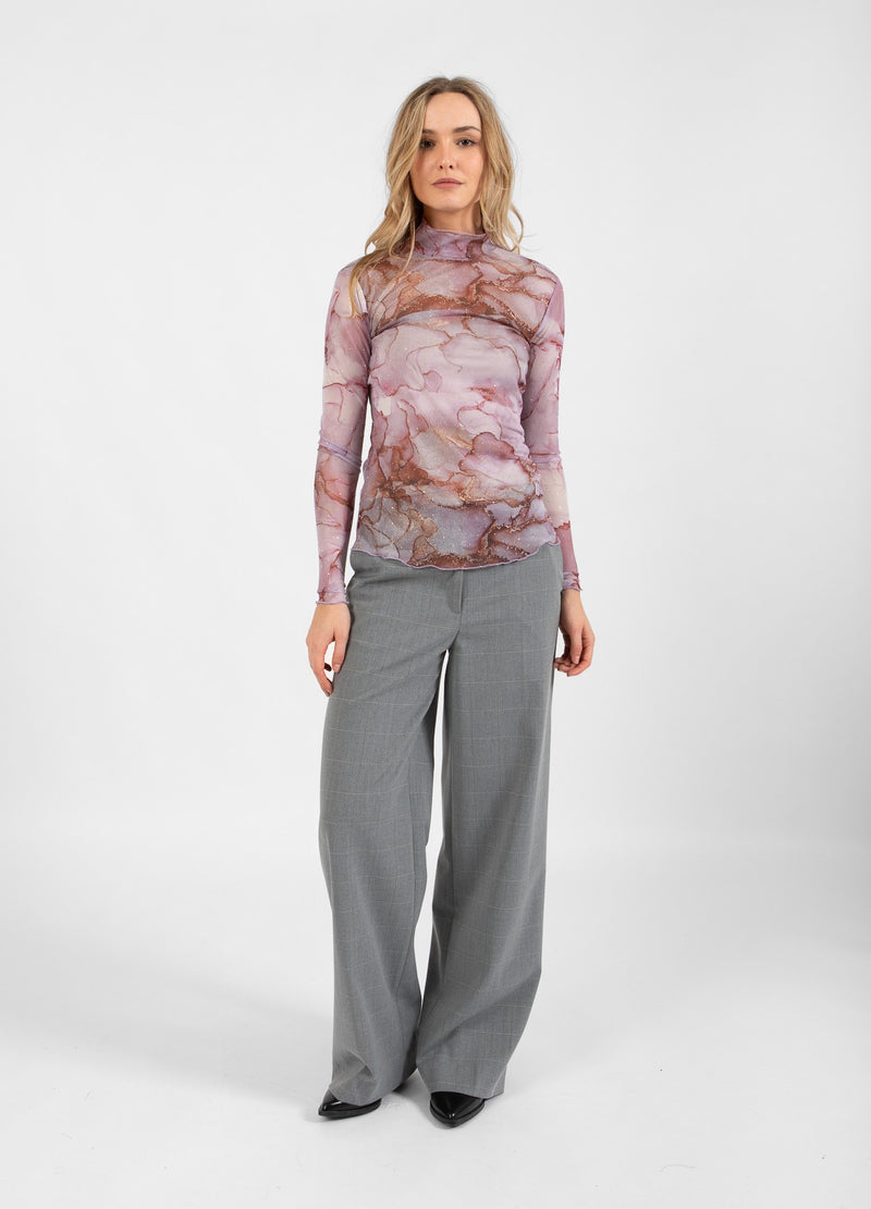 Coster Copenhagen BYXOR MED BREDA BEN - PETRA PASSFORM Pants Light grey check - 160
