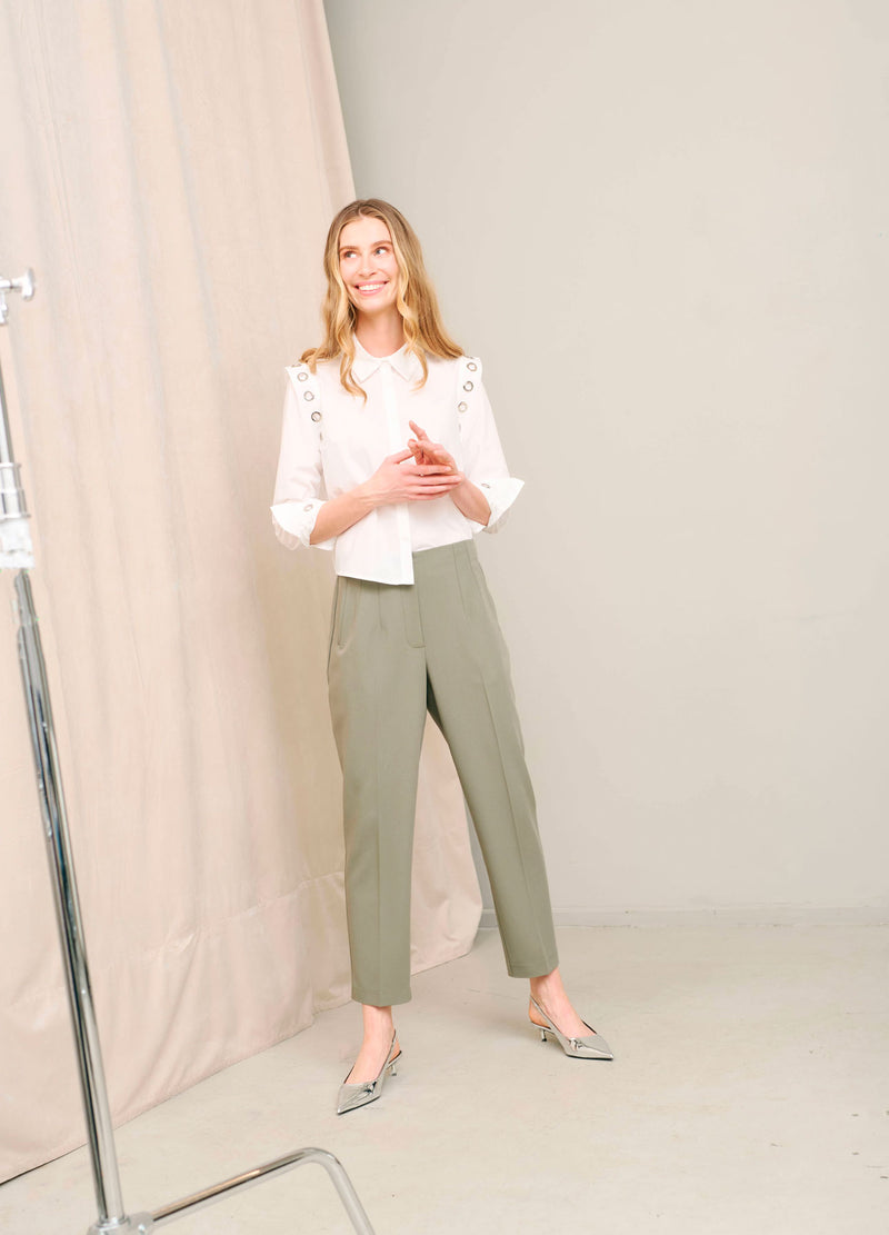 Coster Copenhagen BYXOR STELLA FIT - STELLA FIT Pants Moss Green - 469