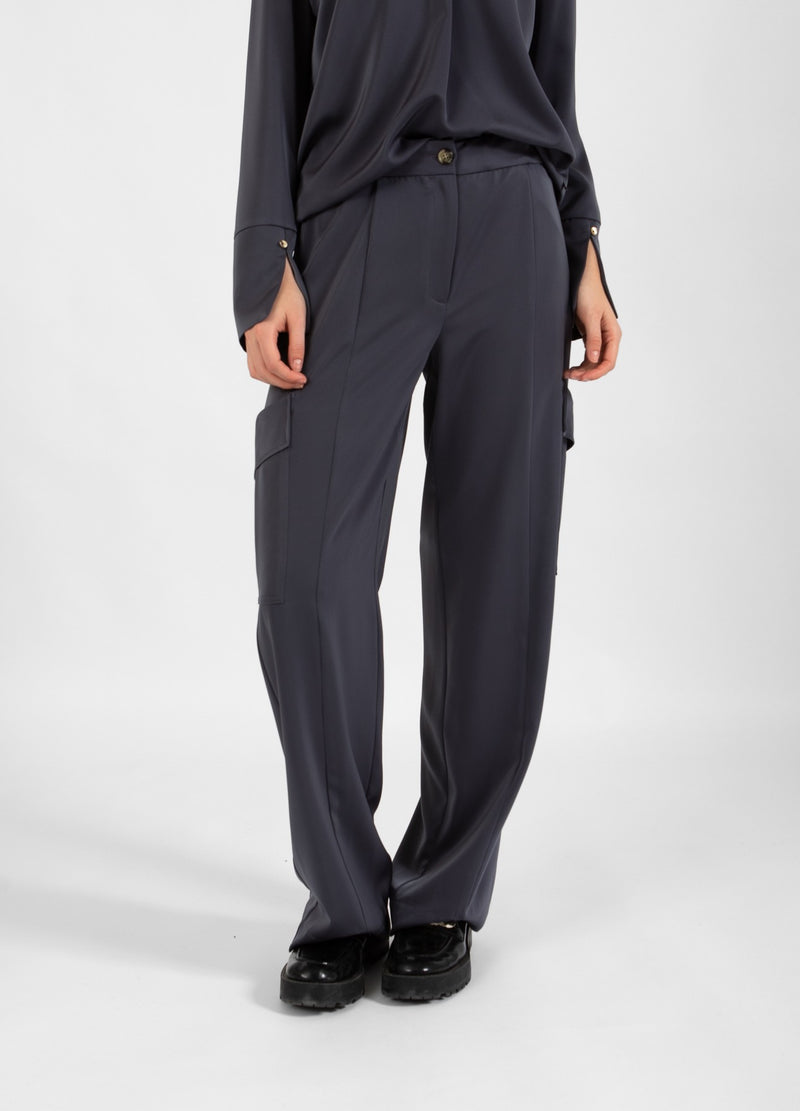 Coster Copenhagen CARGOBYXOR I SATIN - PETRA PASSFORM Pants Dark grey - 158