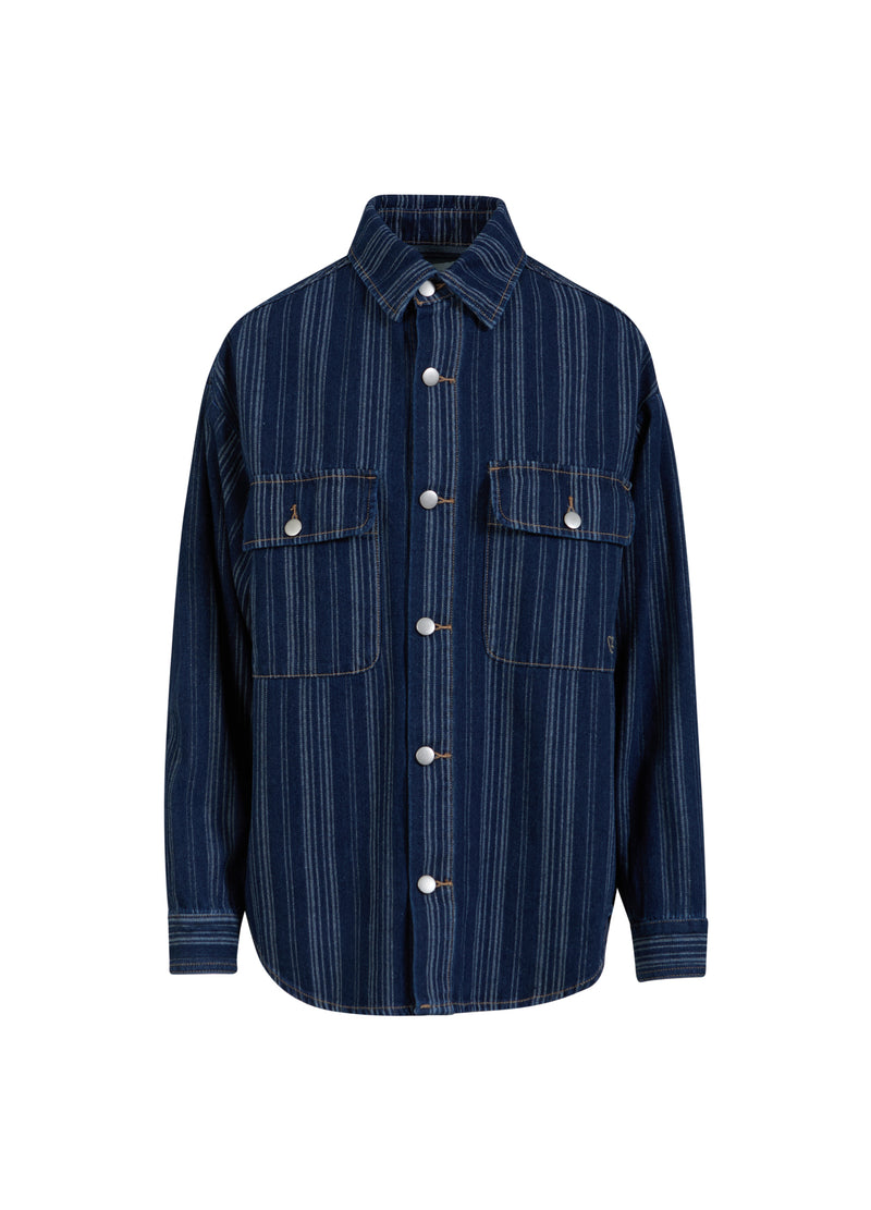 CC Heart CC HEART ALAIA DENIM JACKA Outerwear Dark blue stripe denim - 512