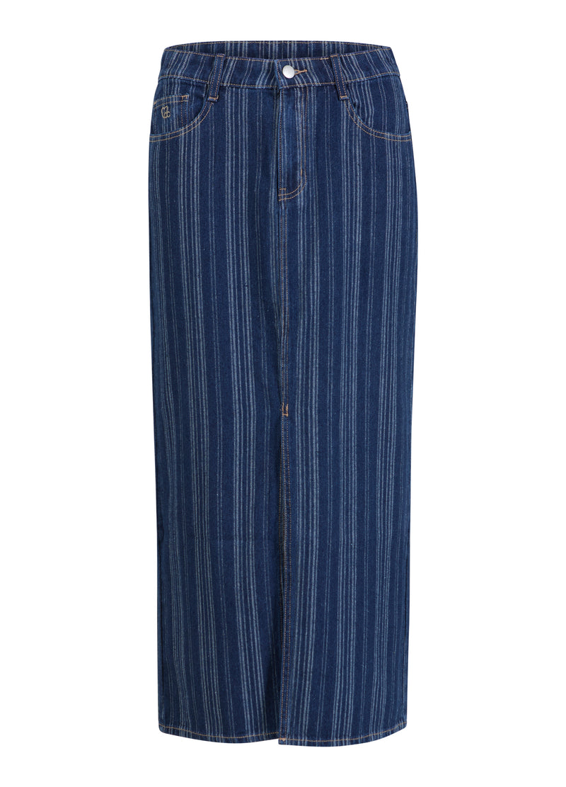 CC Heart CC HEART ALAIA LÅNG NEDERDEL Skirt Dark blue stripe denim - 512