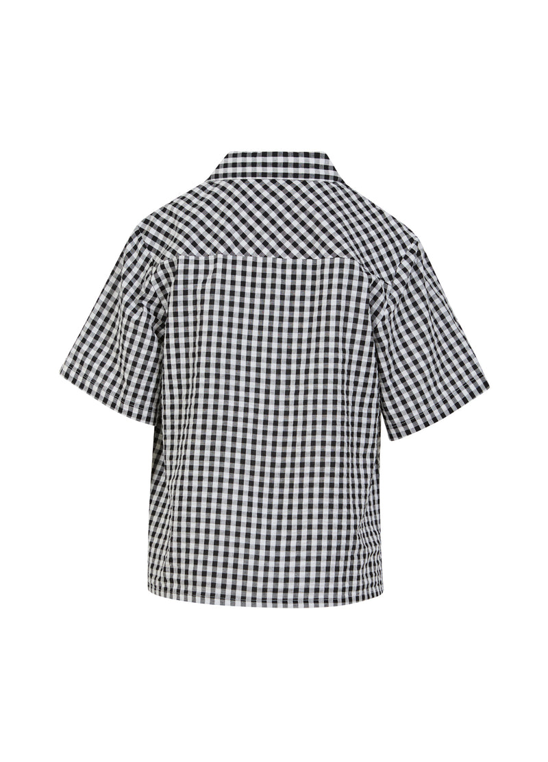 CC Heart CC HEART ALENA KORTÄRMAD SKJORTA Shirt/Blouse Black/white check - 146