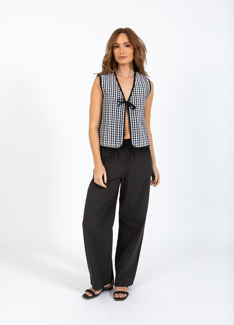 CC Heart CC HEART ALENA KVILTAD VÄST Vest Black/white check - 146